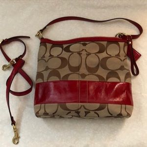 Coach Signature Print Crossbody Bag